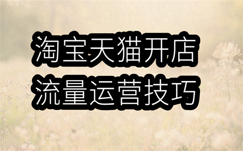 淘寶開店